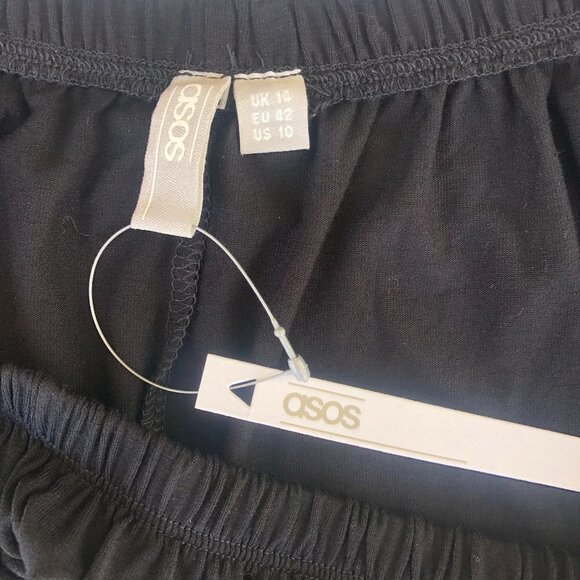 ASOS Off The Shoulder Accordion Bell Sleeve Top Blouse - Picture 6 of 7